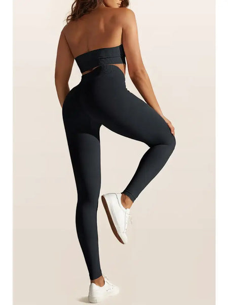 Black Halter Set - Leggings